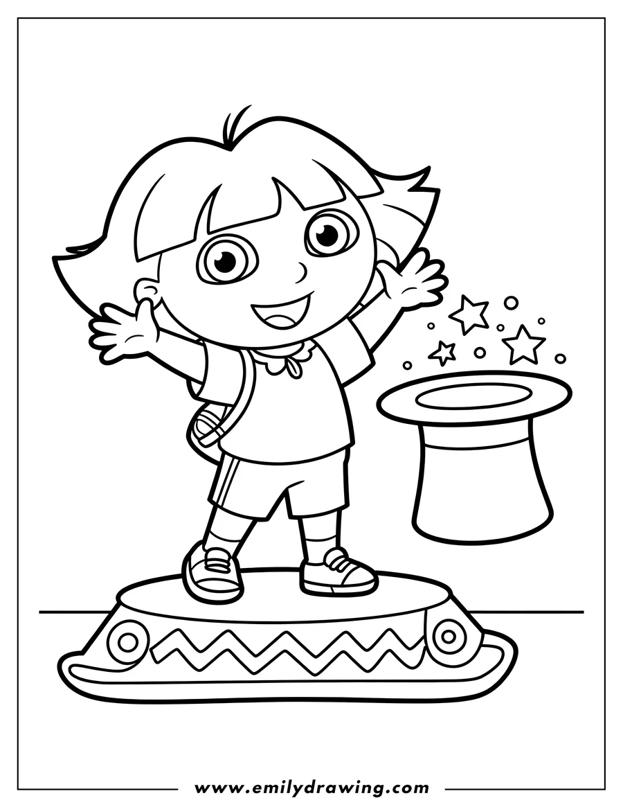 Coloring page of girl