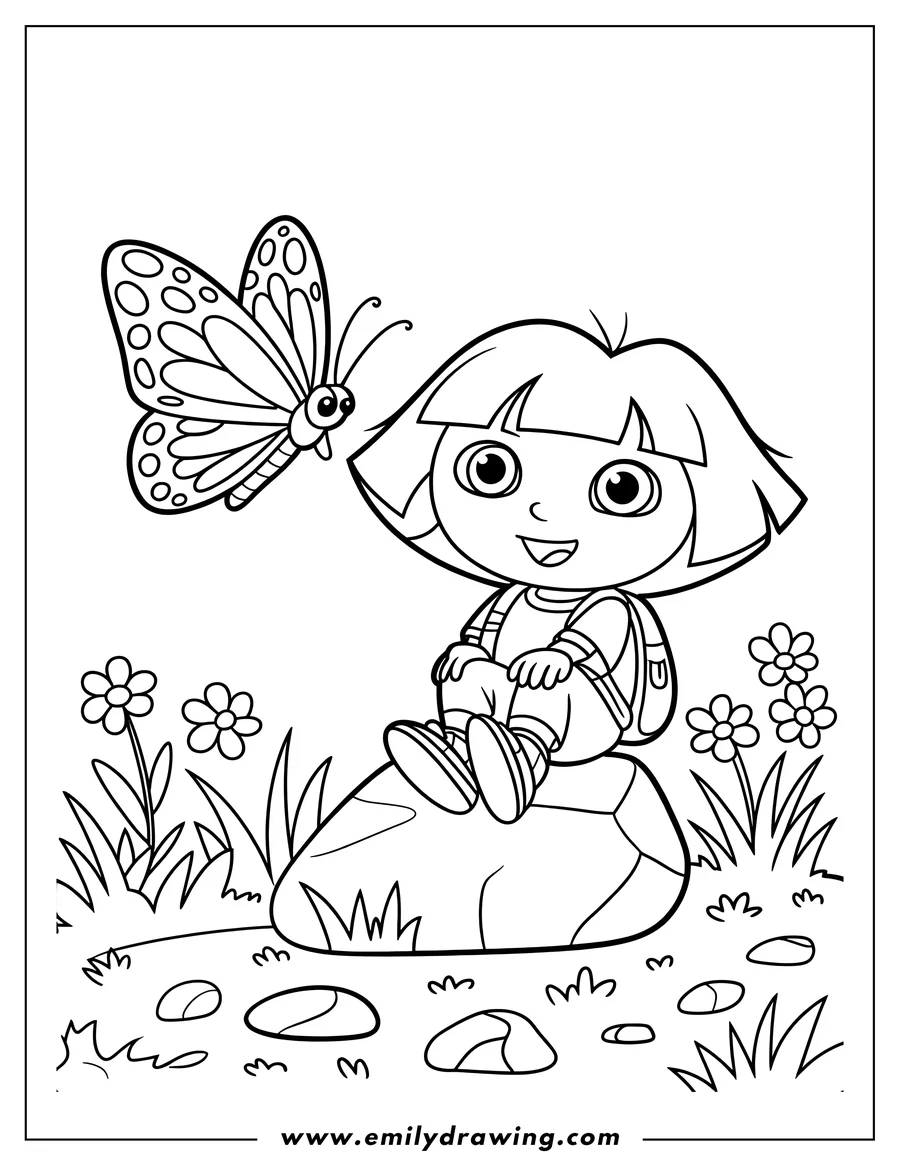 High quality printable girl for coloring