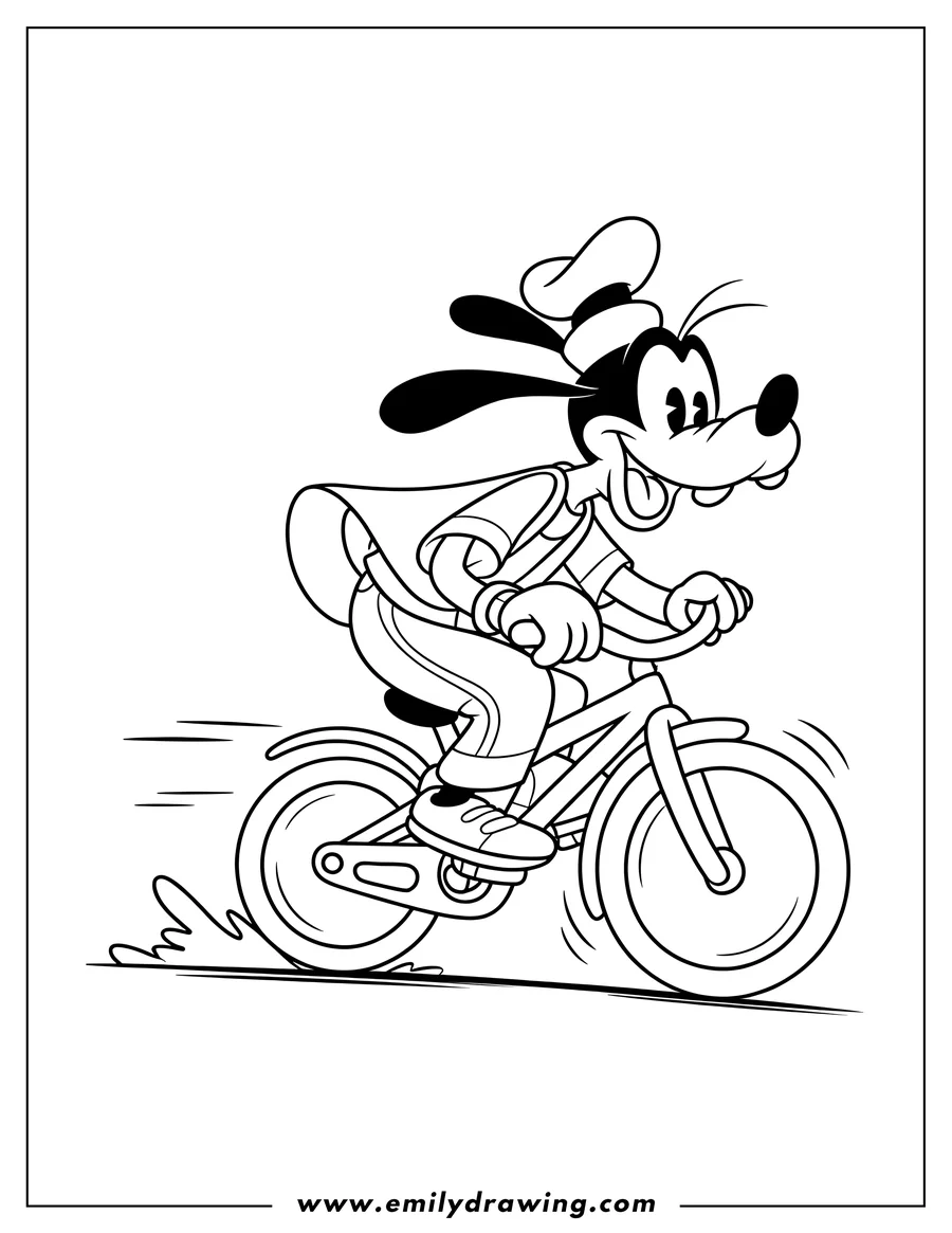 Free to print drawing of goofy