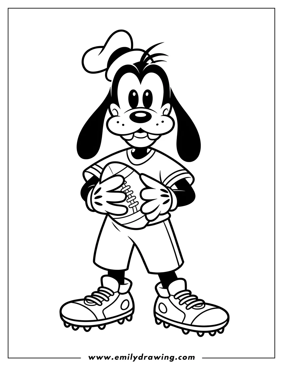 Simple sketch of goofy to color