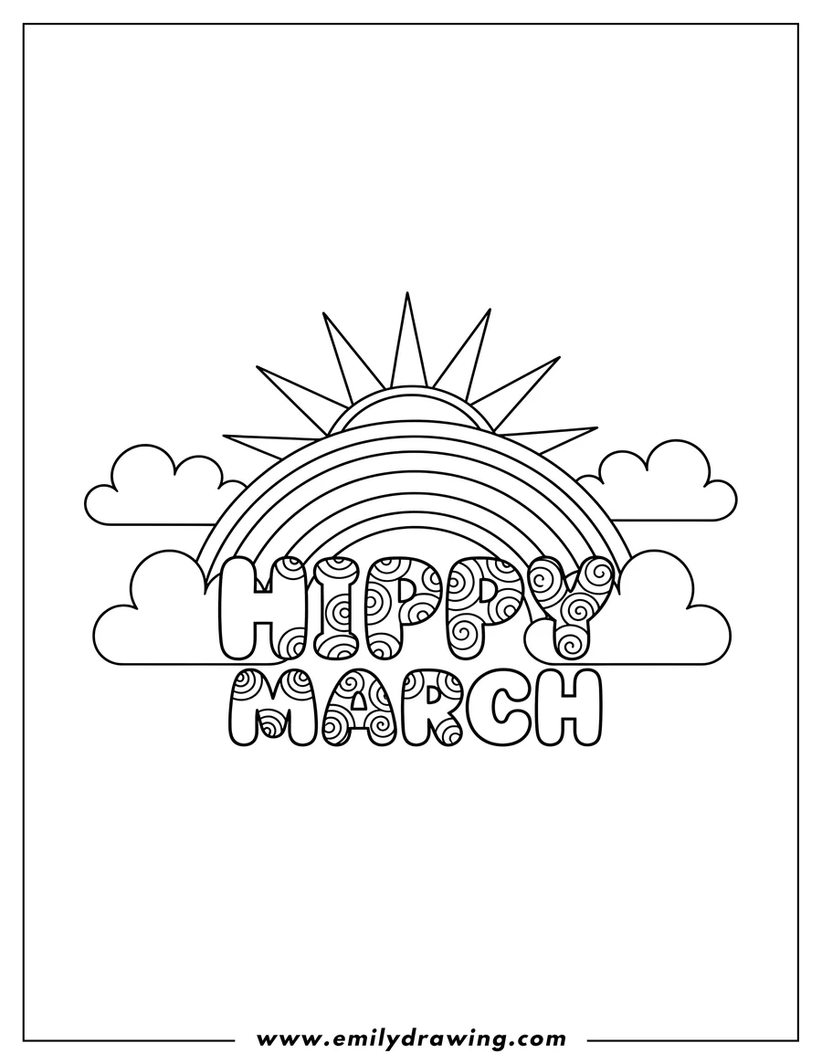 Line art of the words