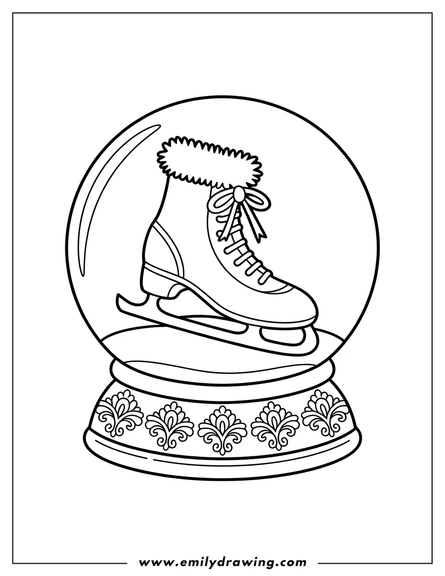 Coloring page for kids: ice Skate