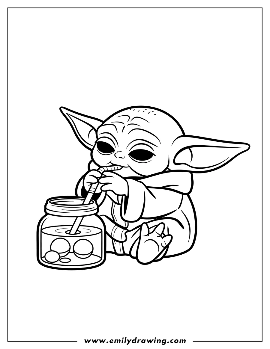 Free printable coloring sheet of alien Child