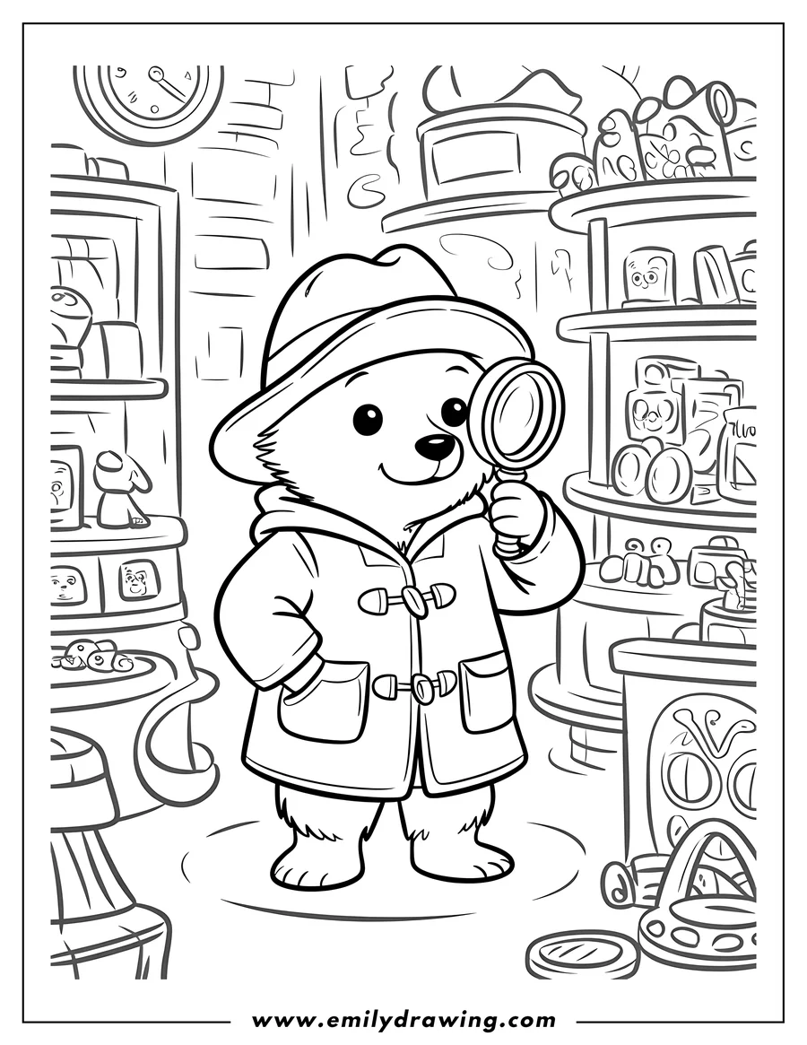Coloring page of bear