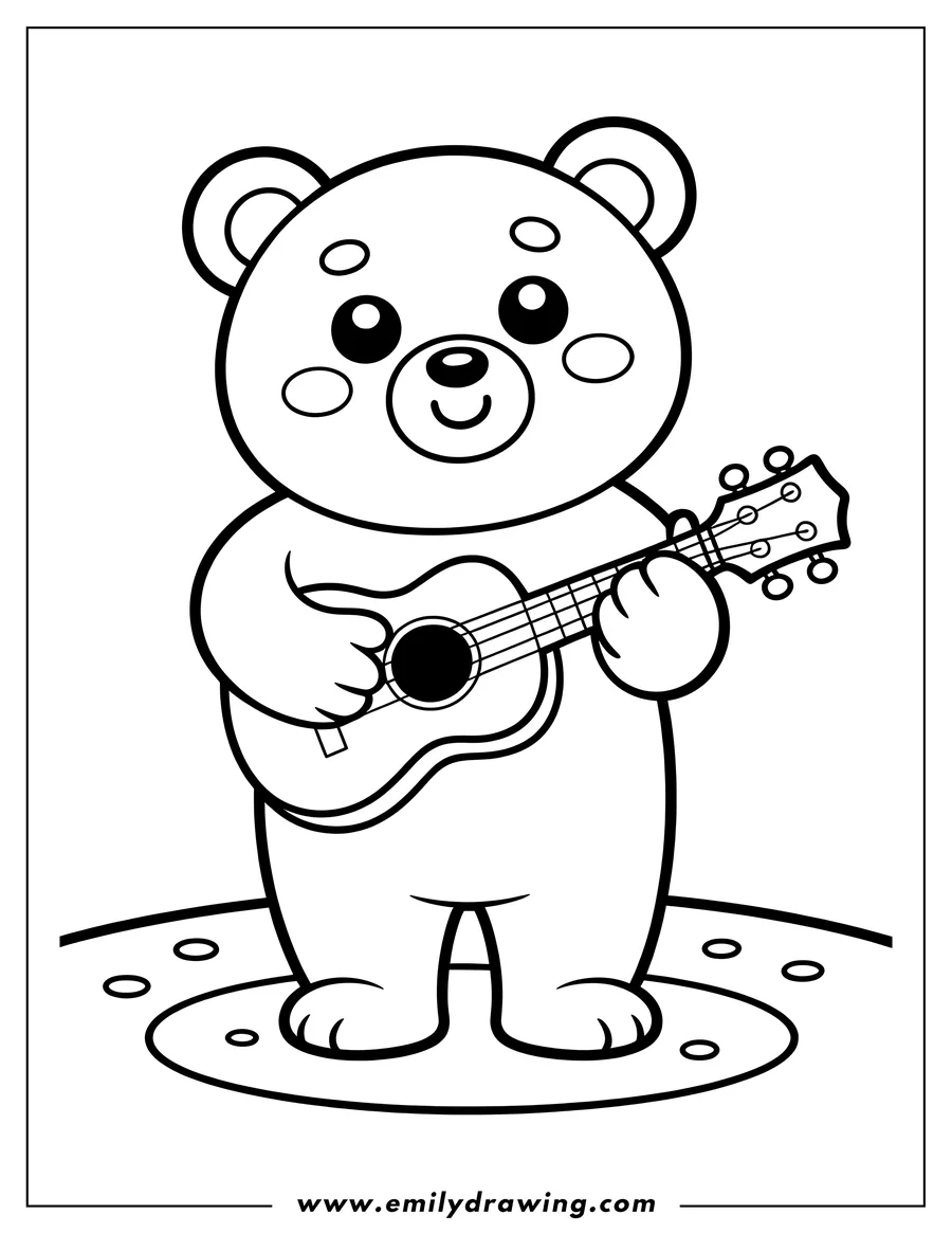 Coloring page of bear