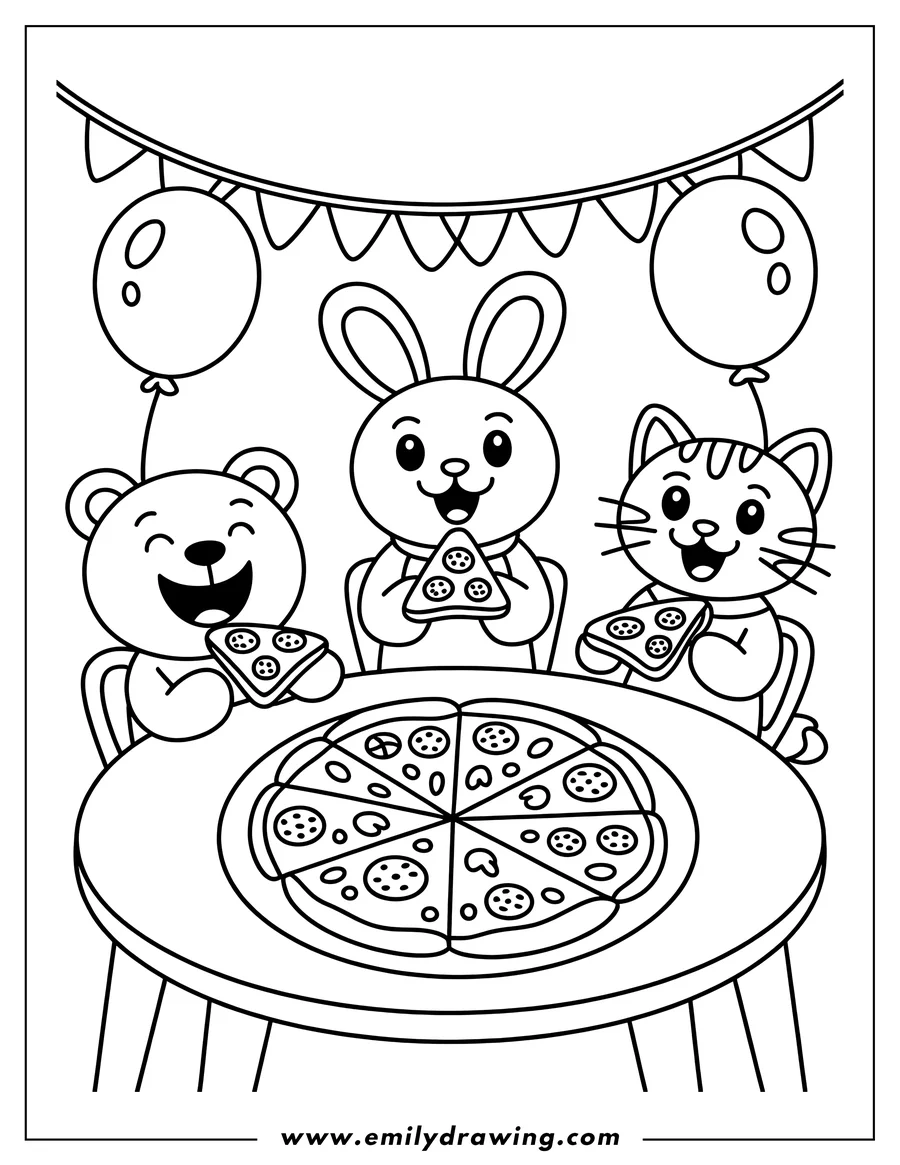 Linear illustration of bear