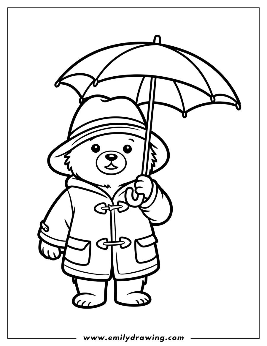 Vector style outline of bear