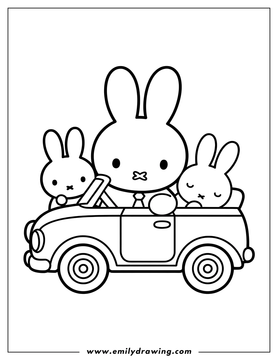 Vector style outline of bunny Driver