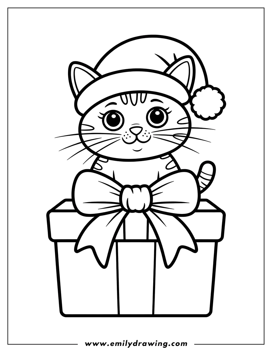 Linear illustration of cat