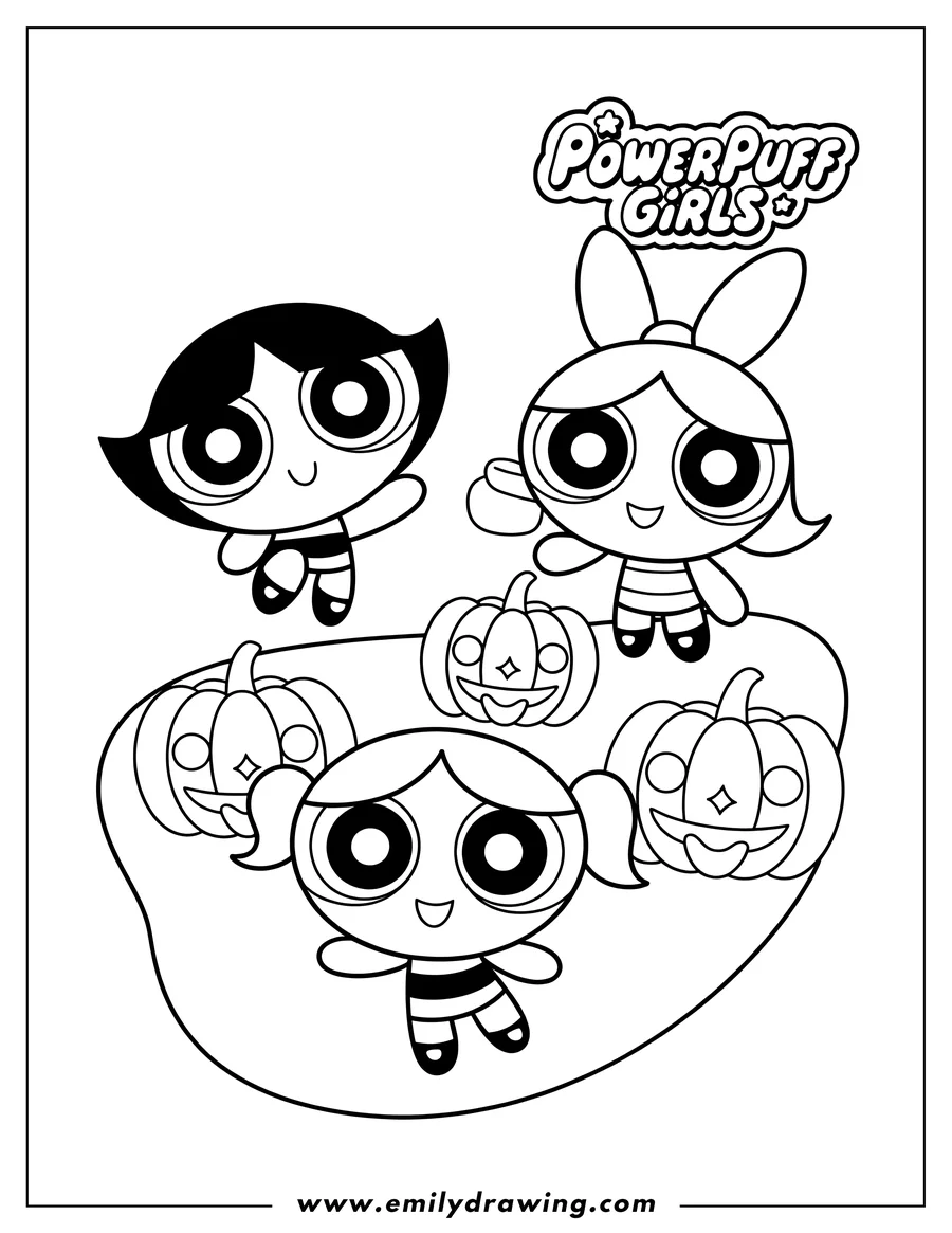 Doodle style coloring picture of character