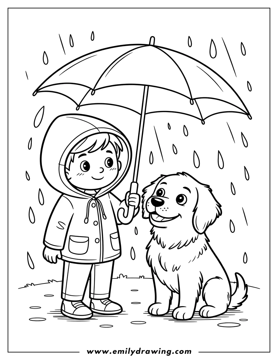 Vector style outline of child