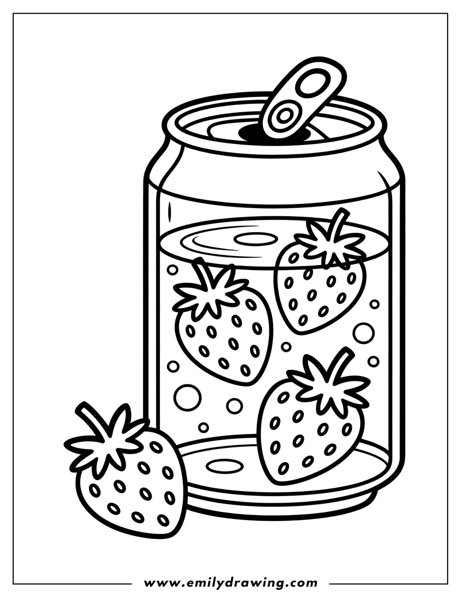 Linear illustration of soda Can