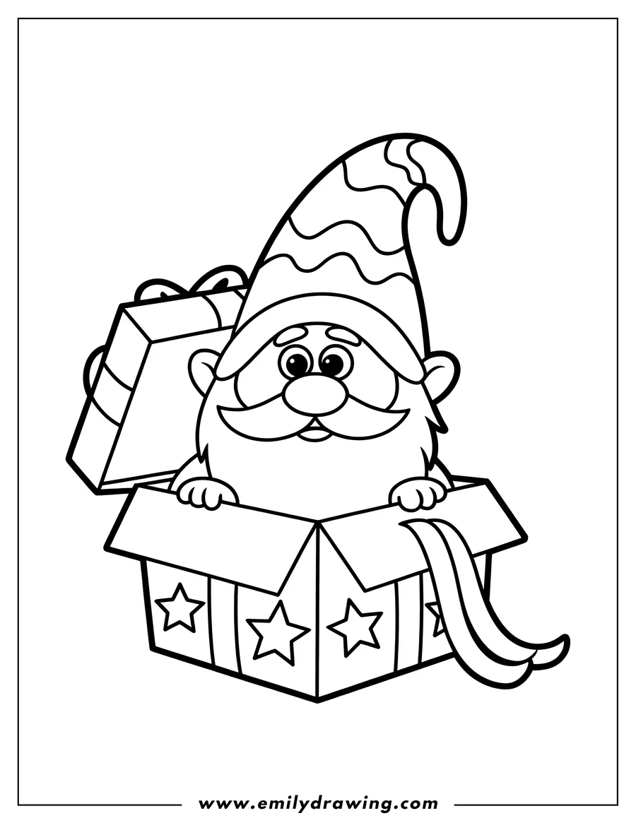Free printable coloring sheet of gnome
