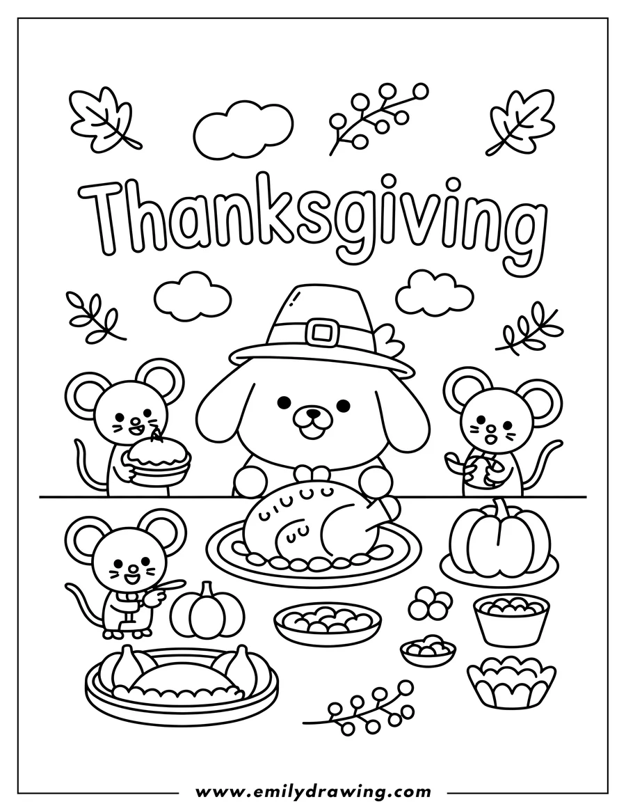 Free printable coloring sheet of dog