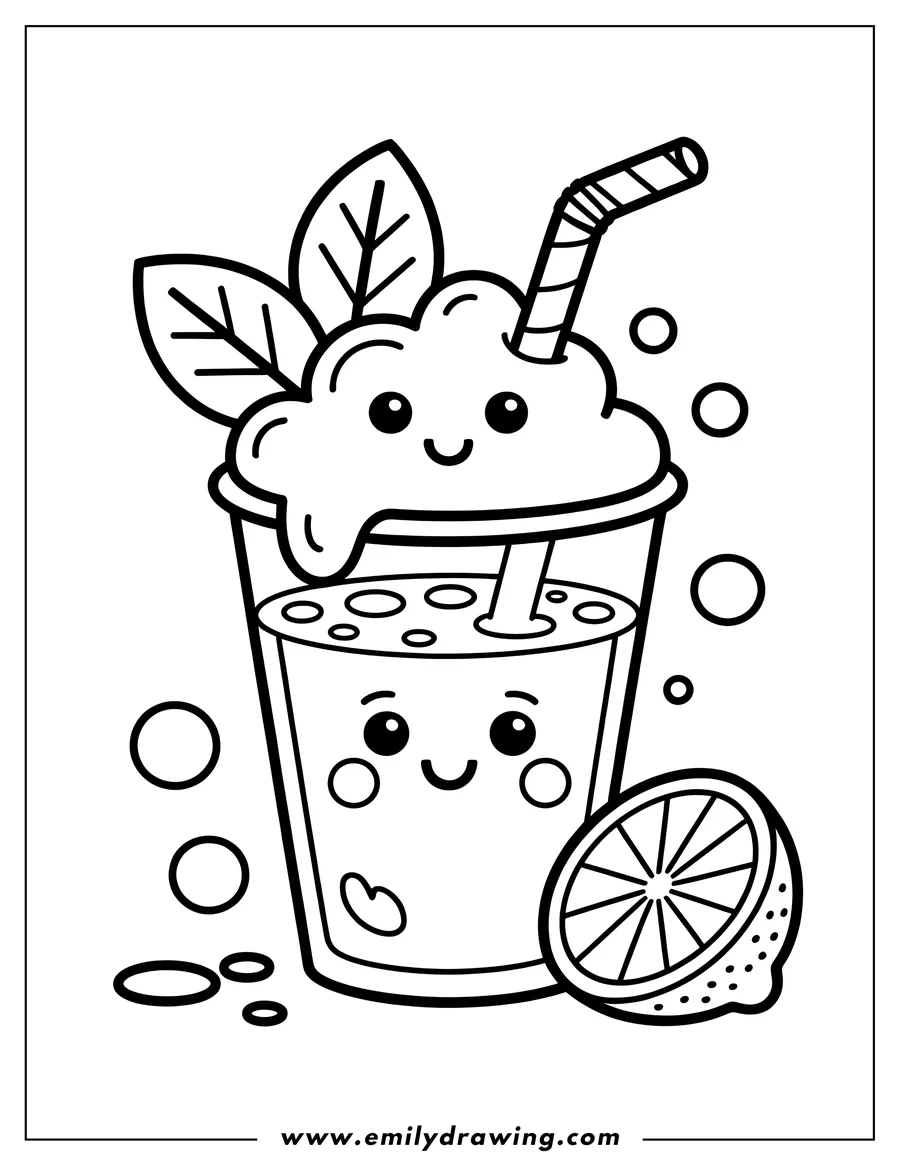 Free to print drawing of drink