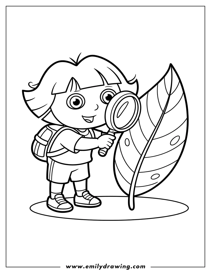 Clean line drawing: girl