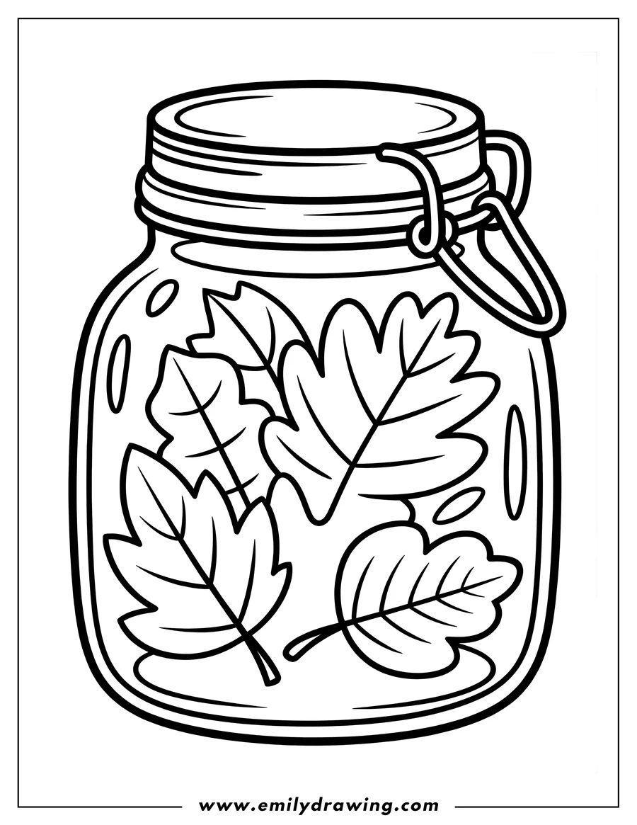 PDF style coloring page: jar