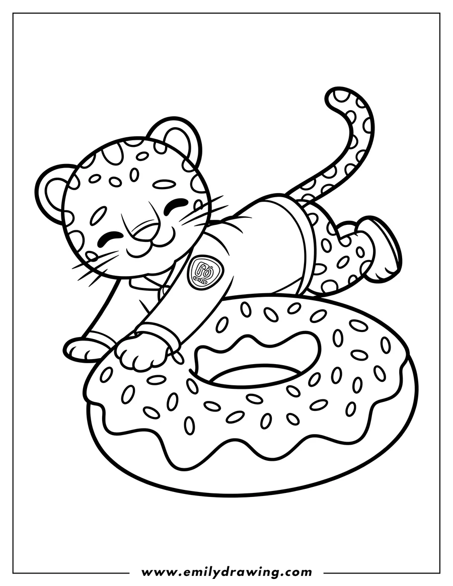 High quality printable leopard for coloring