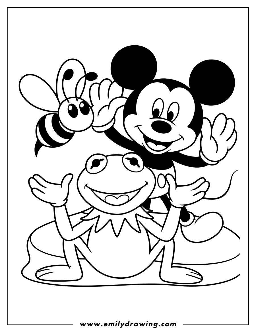 High quality printable mouse for coloring