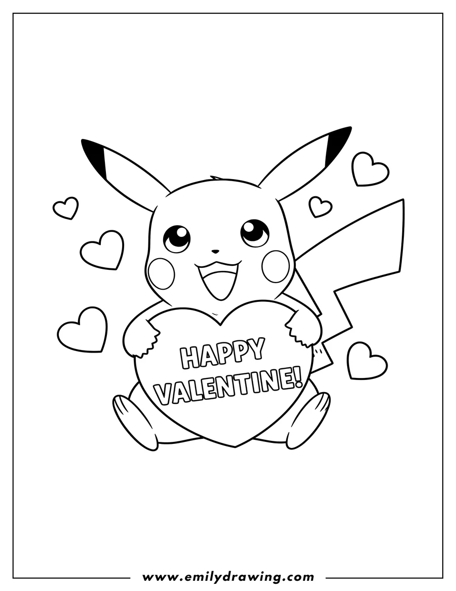 Free to print drawing of pikachu