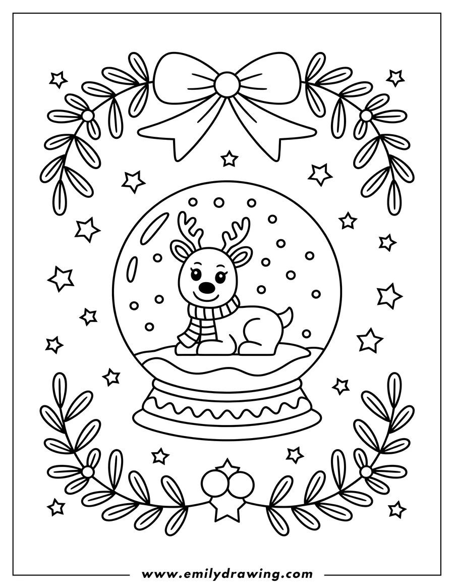 High quality printable reindeer for coloring