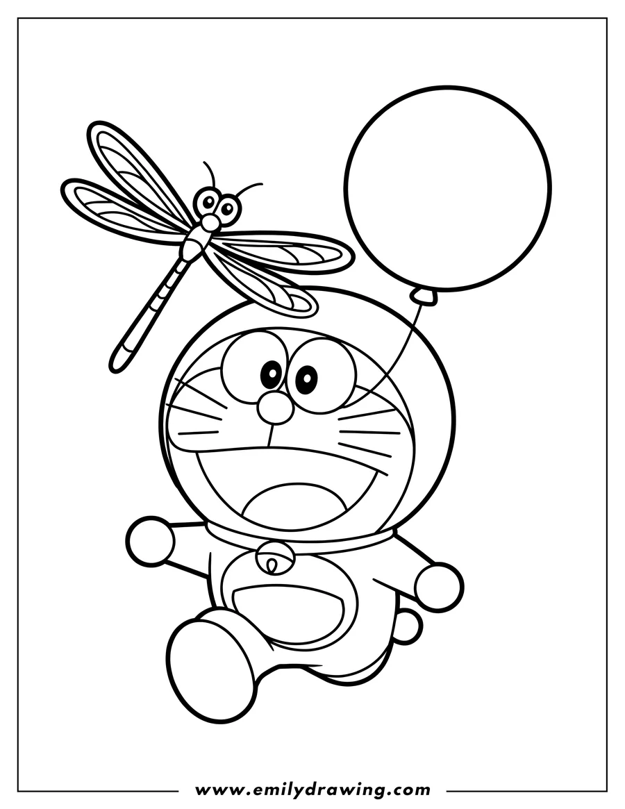 Printable coloring page of robotic Cat