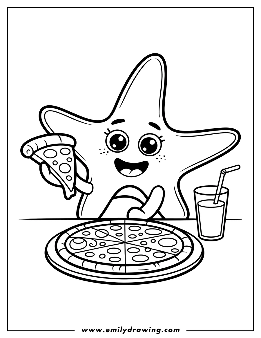 PDF style coloring page: star
