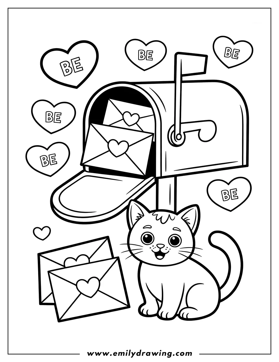 Free to print drawing of kitten