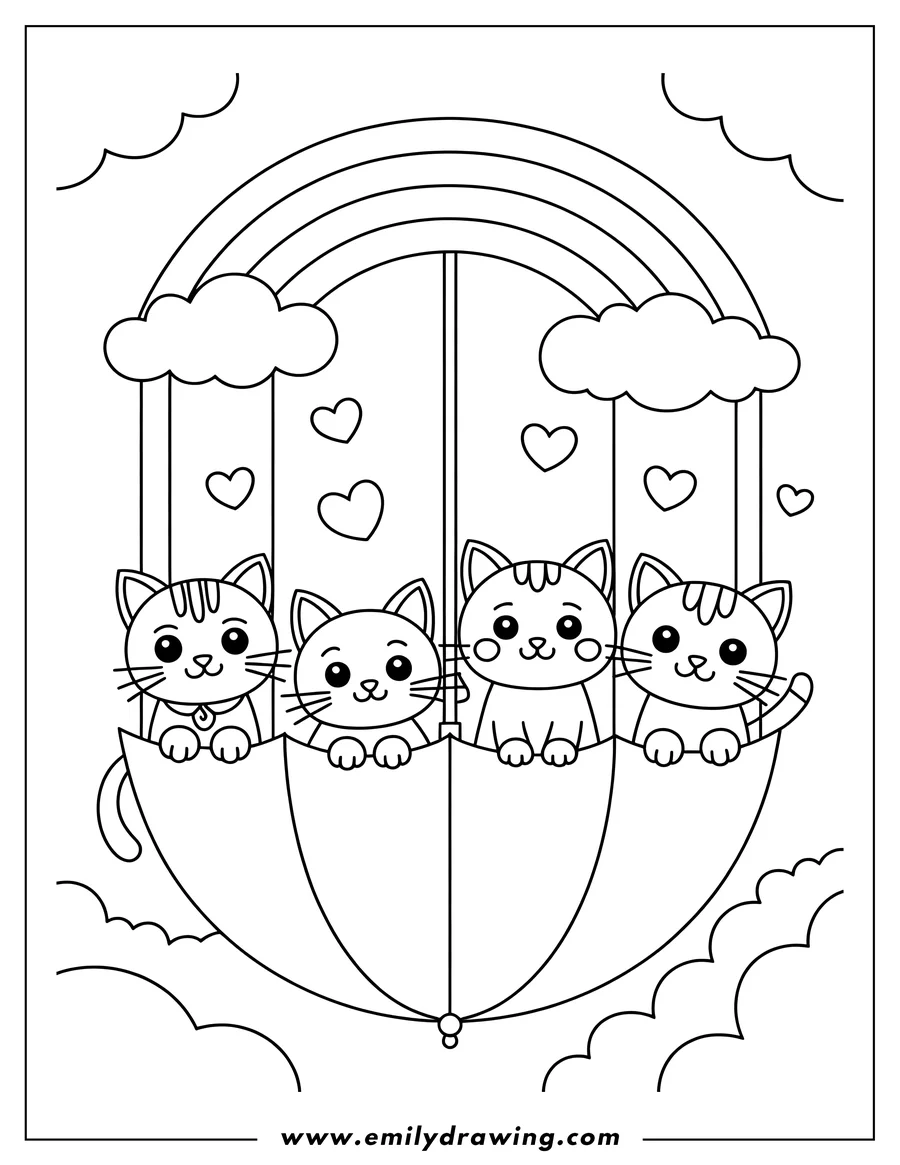 Free to print drawing of kittens