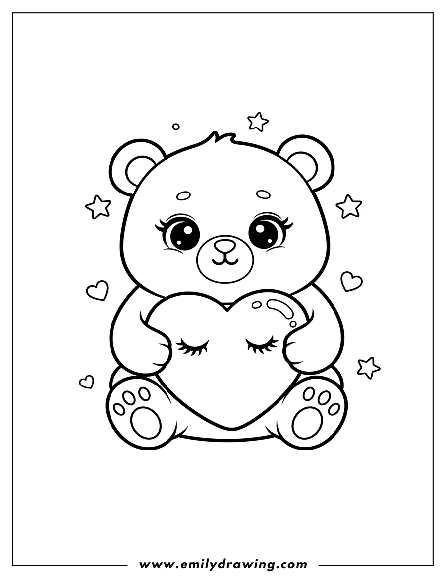 Black and white line art of koala