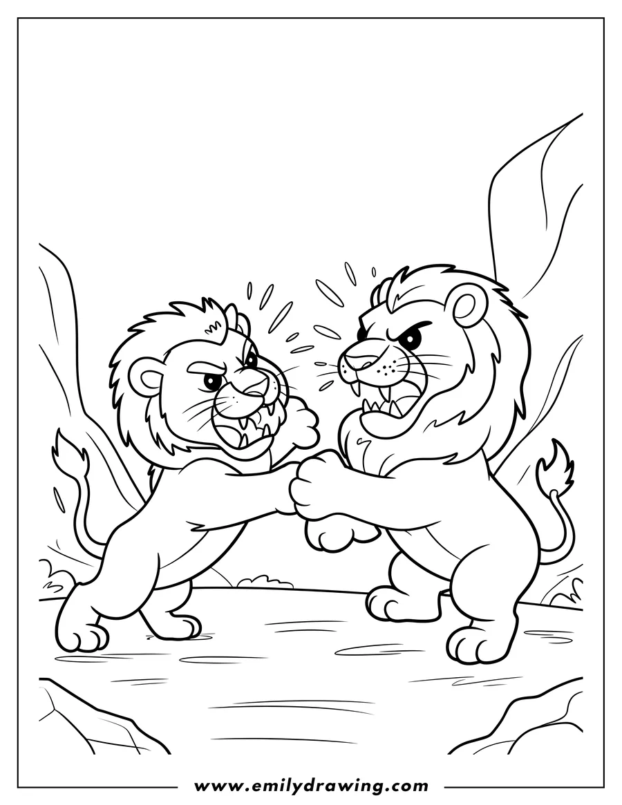 Free to print drawing of lion