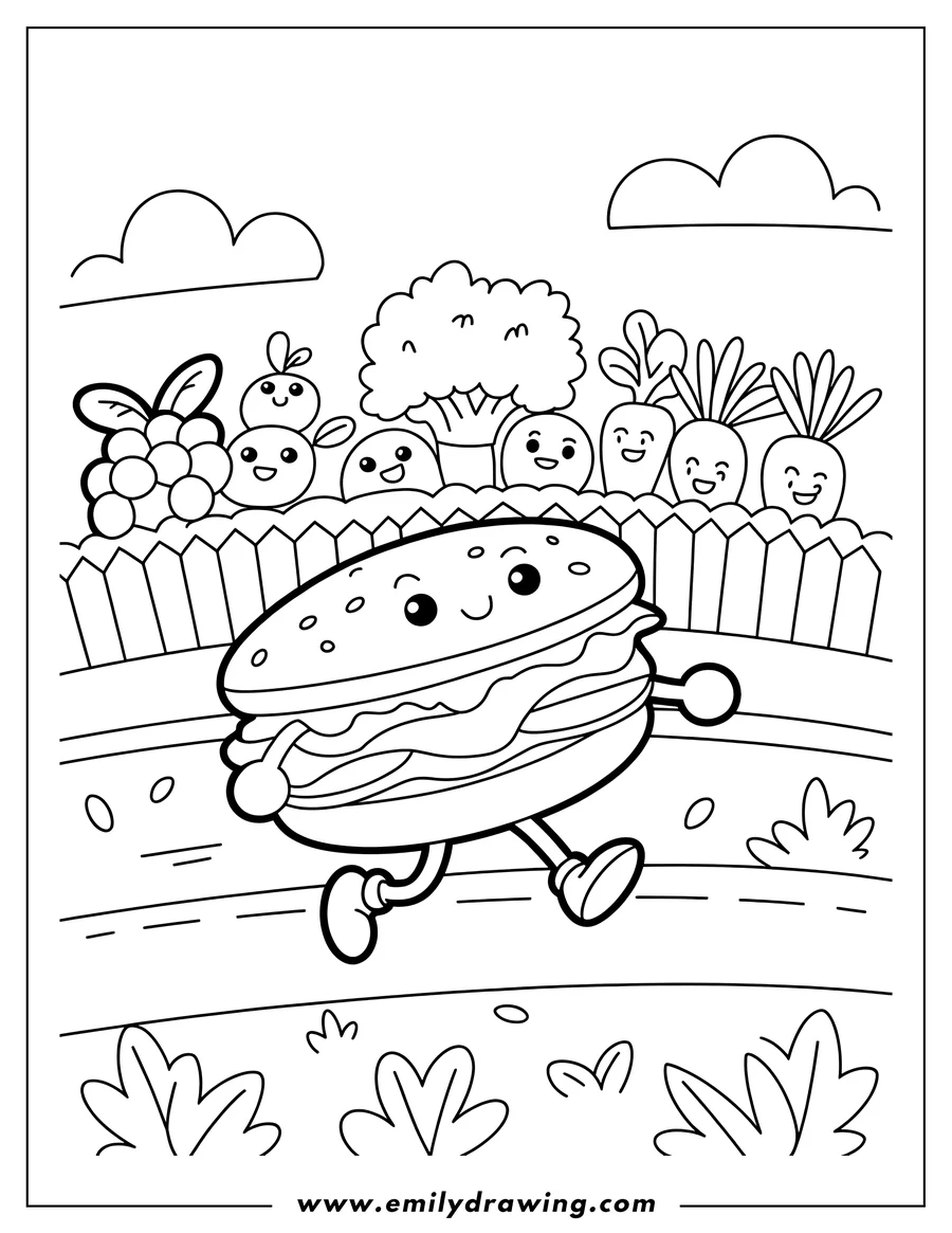 Printable line art of macaron