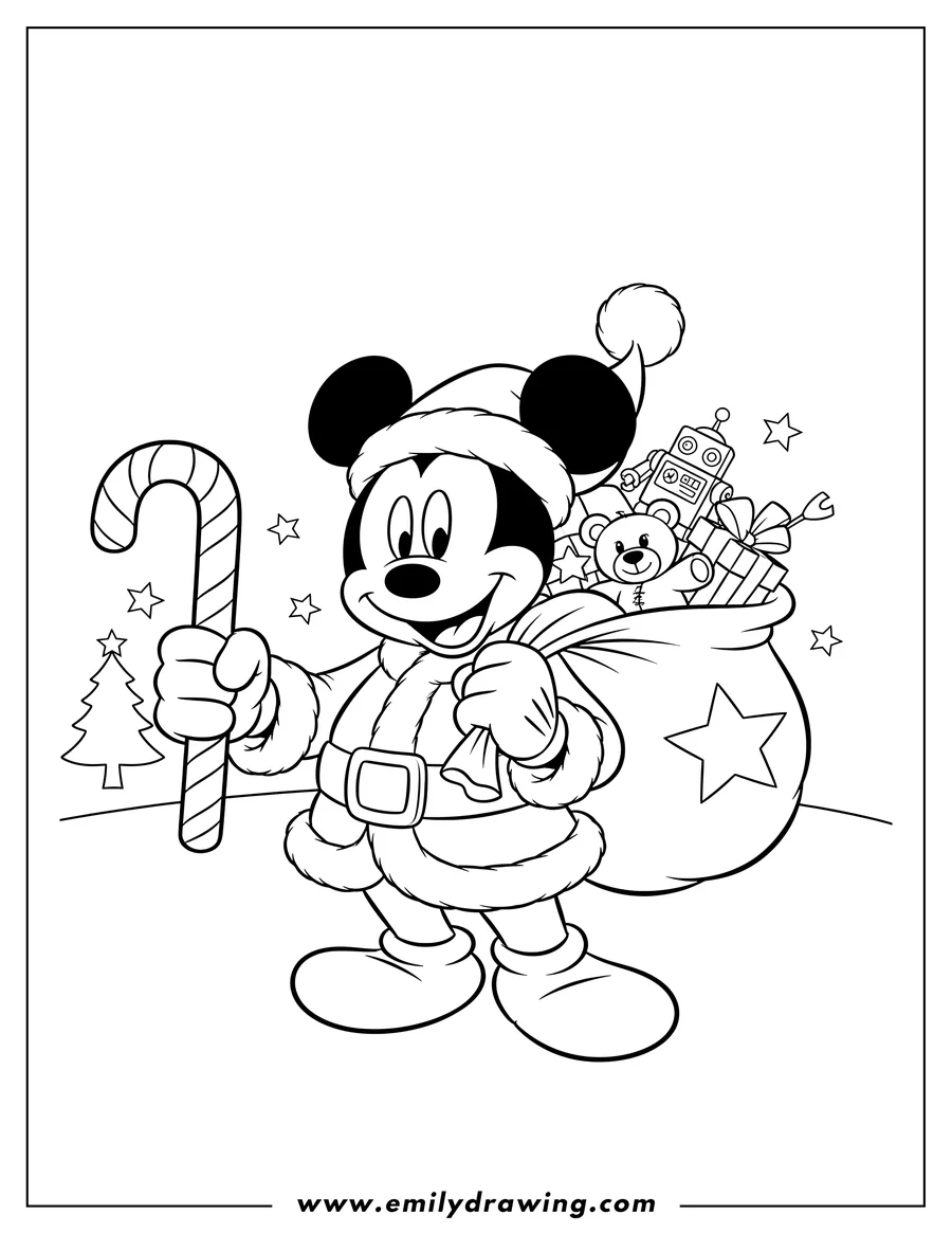 Printable coloring page of mickey Mouse