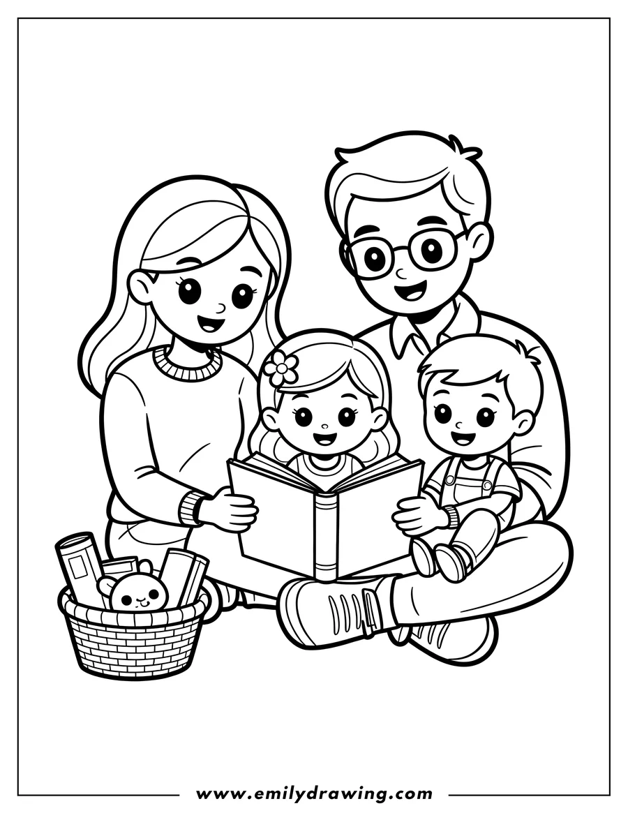 Outline drawing of mother