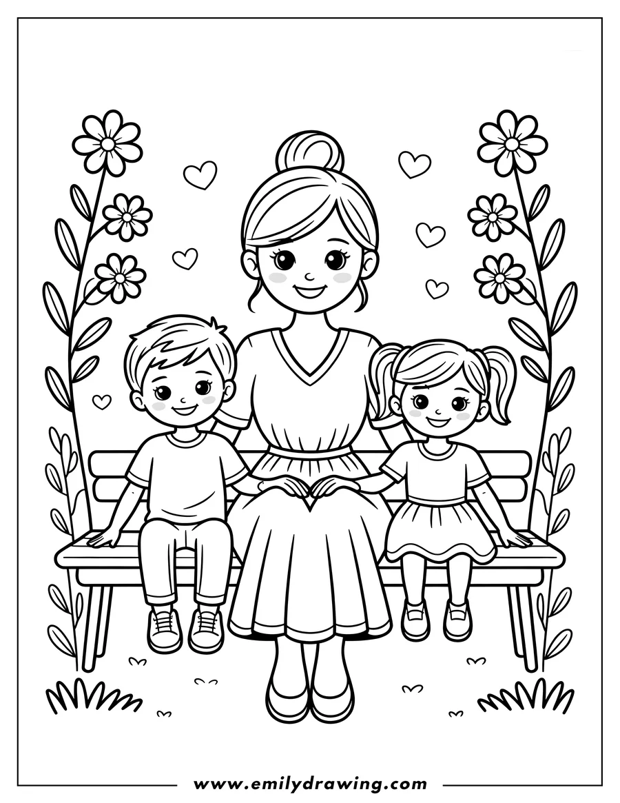 Free to print drawing of mother