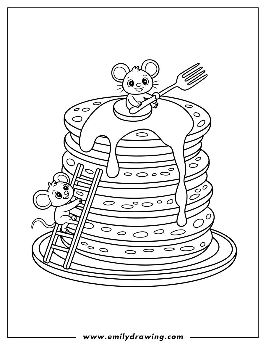 Vector style outline of mouse