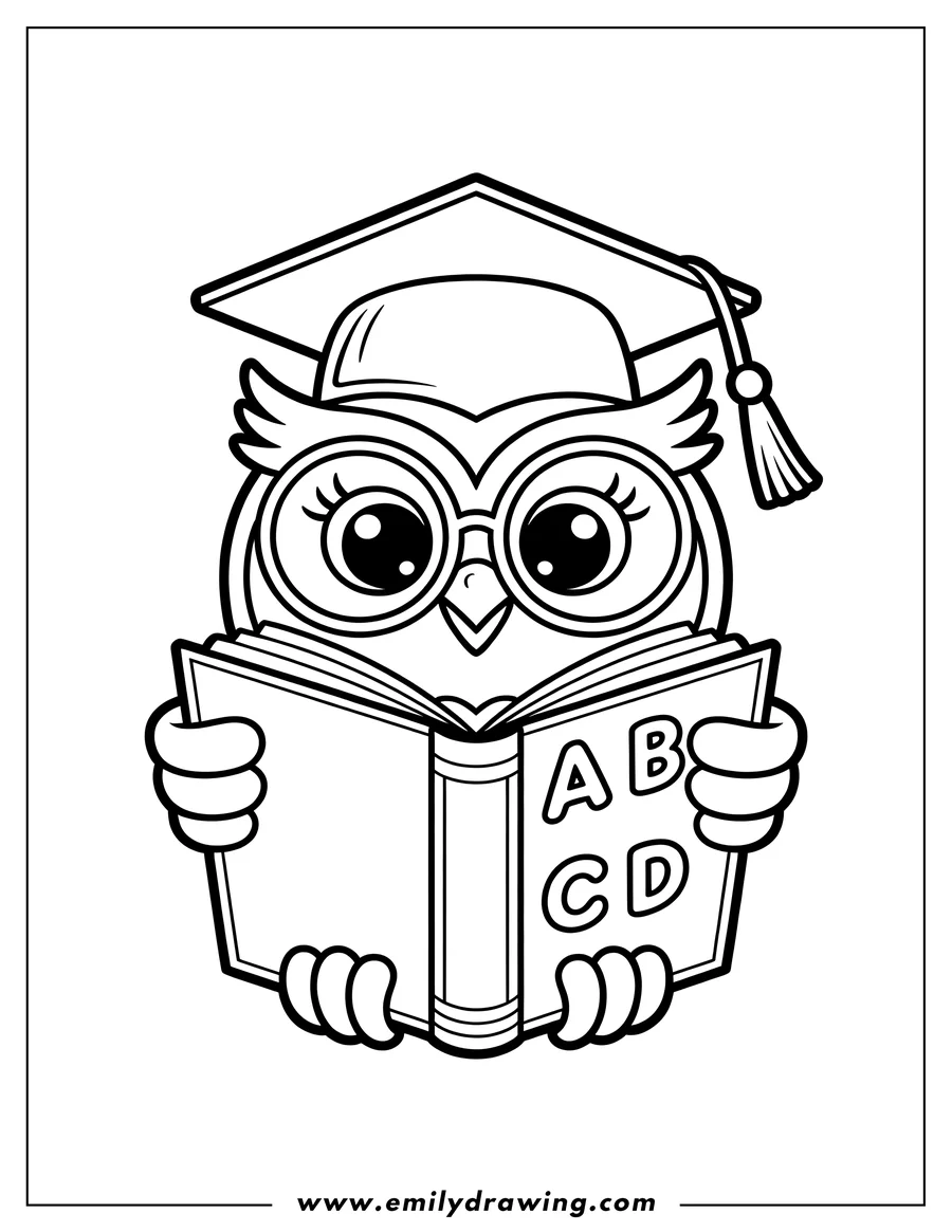 Coloring page of owl
