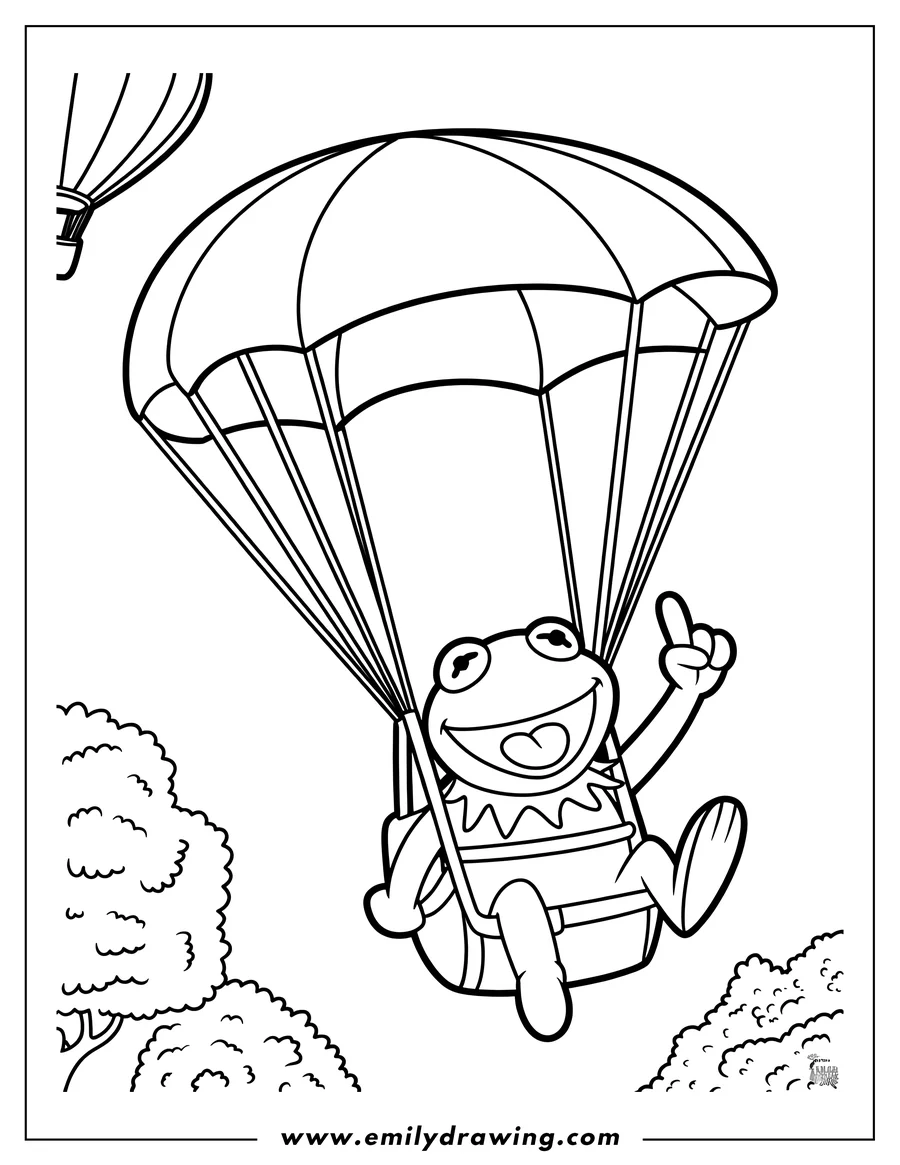 Vector style outline of frog