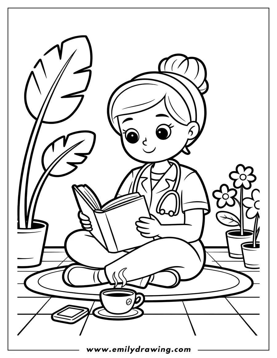 Printable coloring page of person