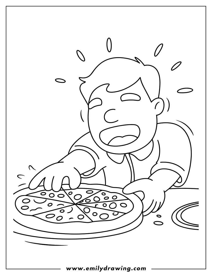 Downloadable coloring page of person