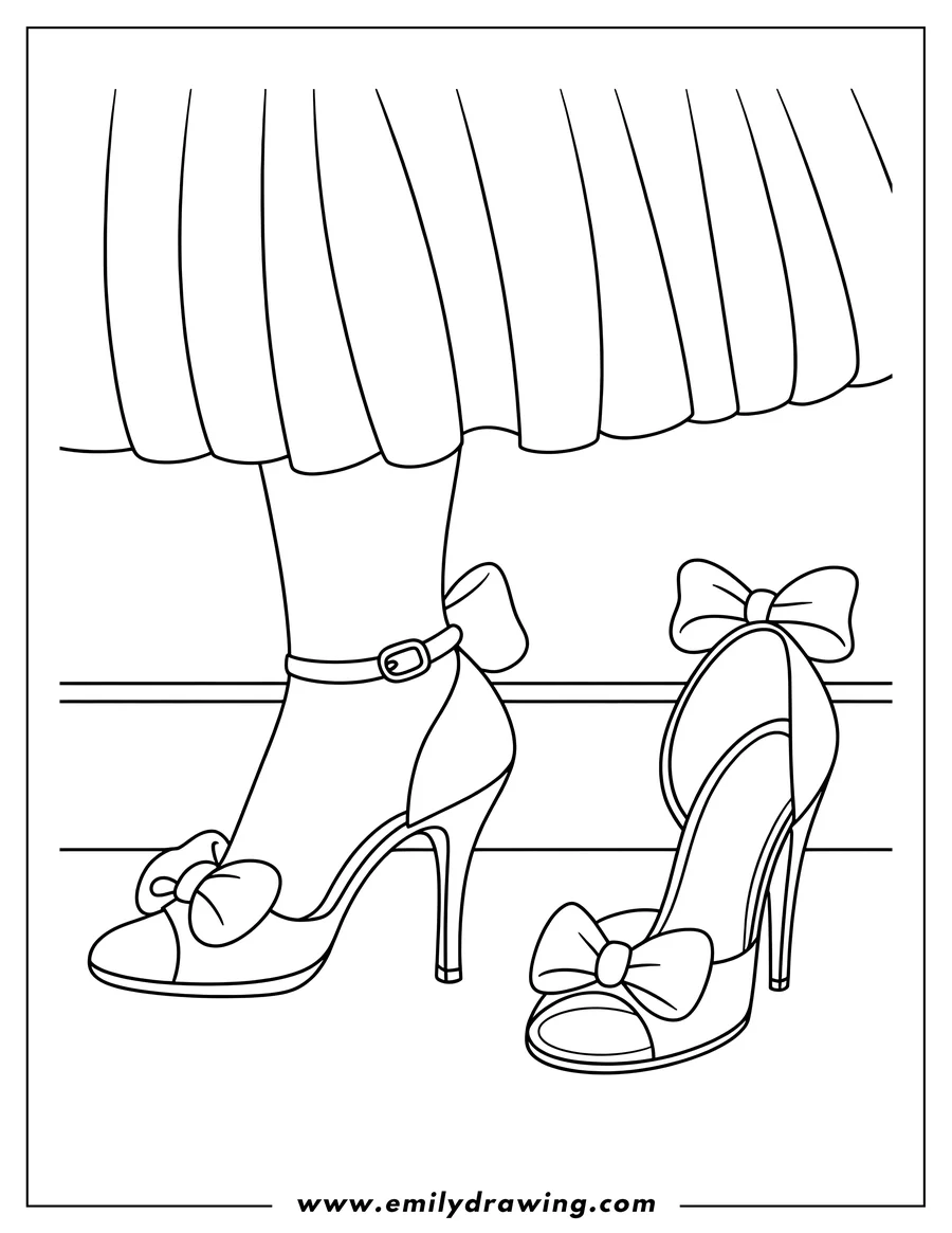 Black and white line art of person