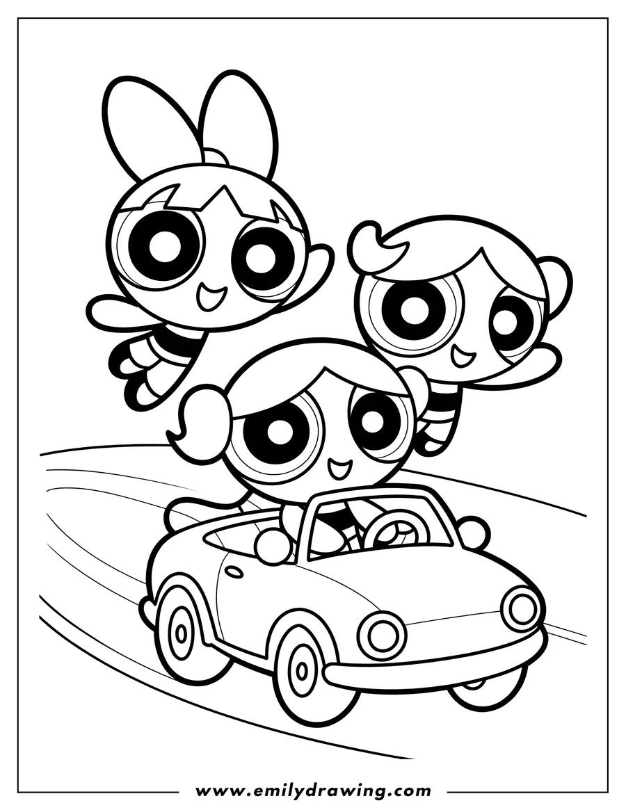 Doodle style coloring picture of character