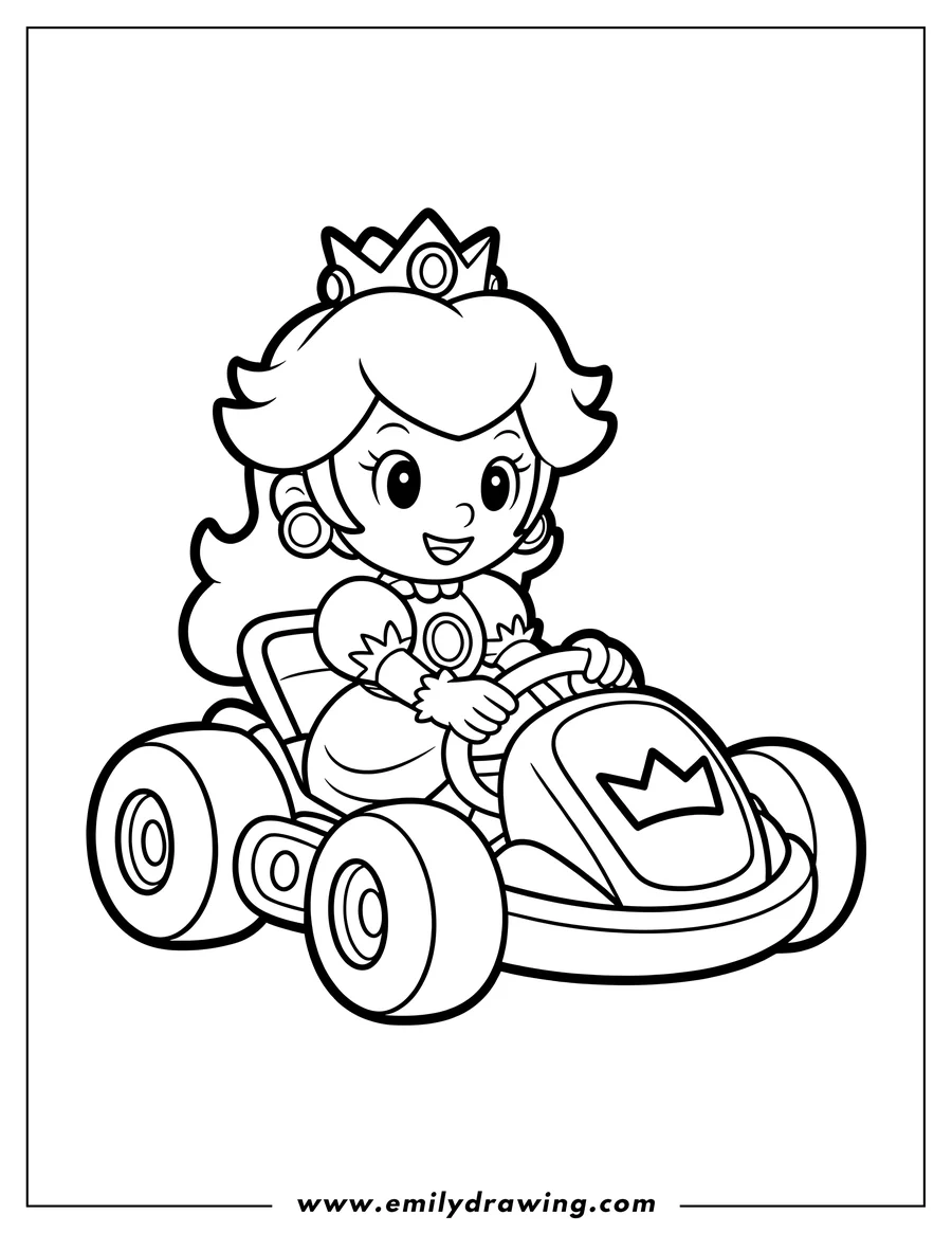Printable coloring page of princess