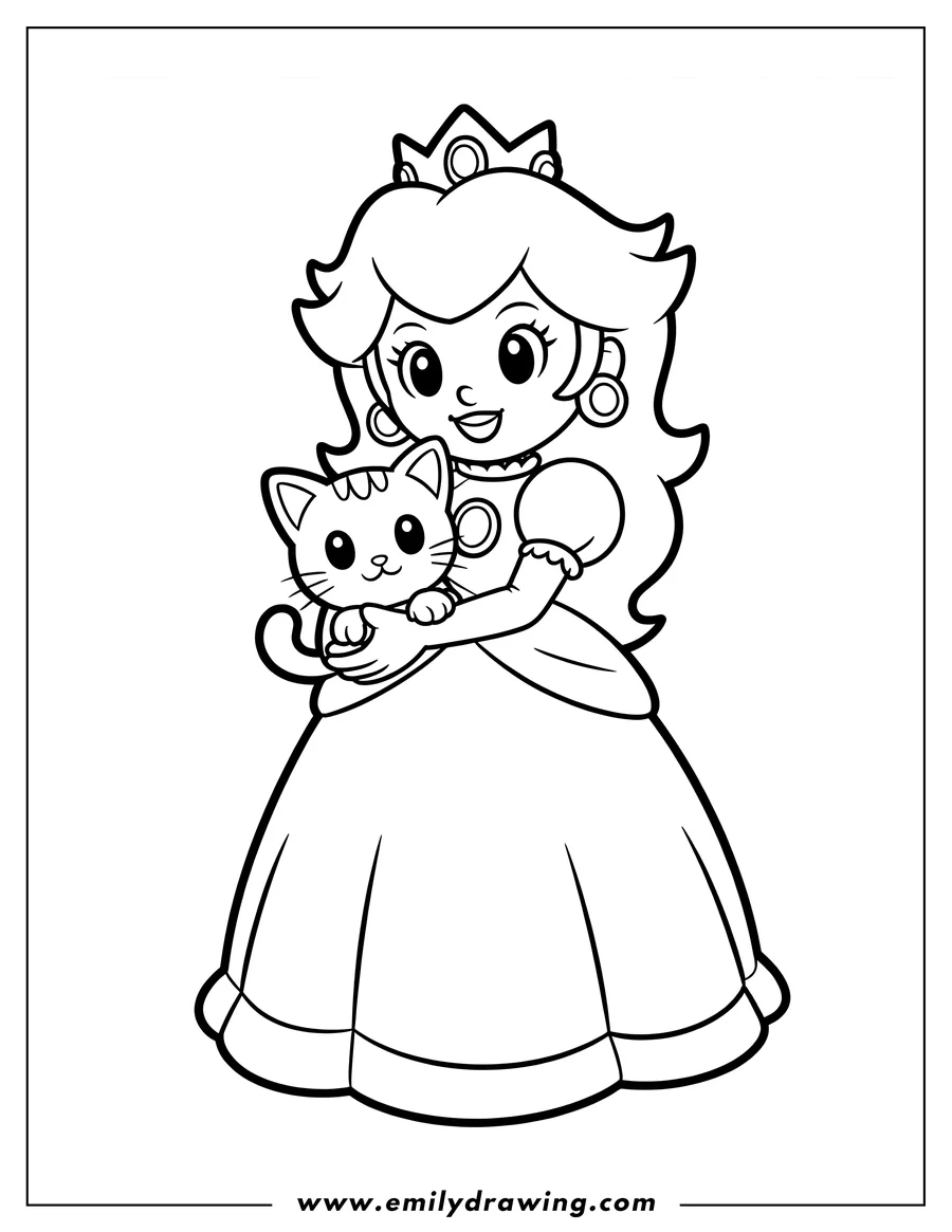 Free to print drawing of princess