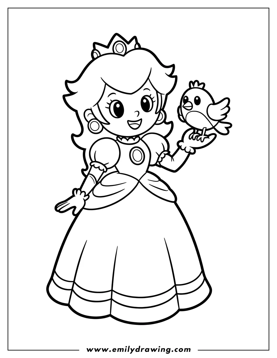 Free to print drawing of princess