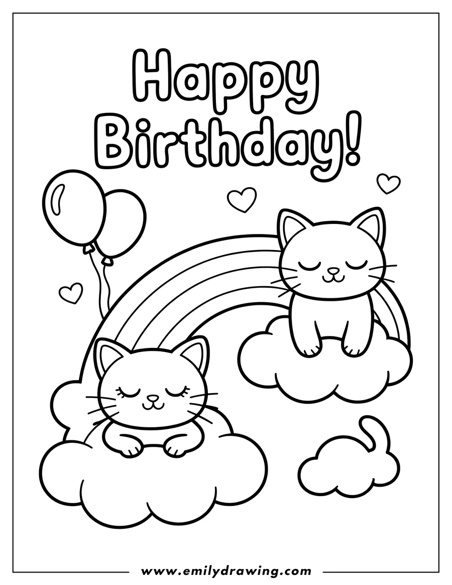 Free printable coloring sheet of cat