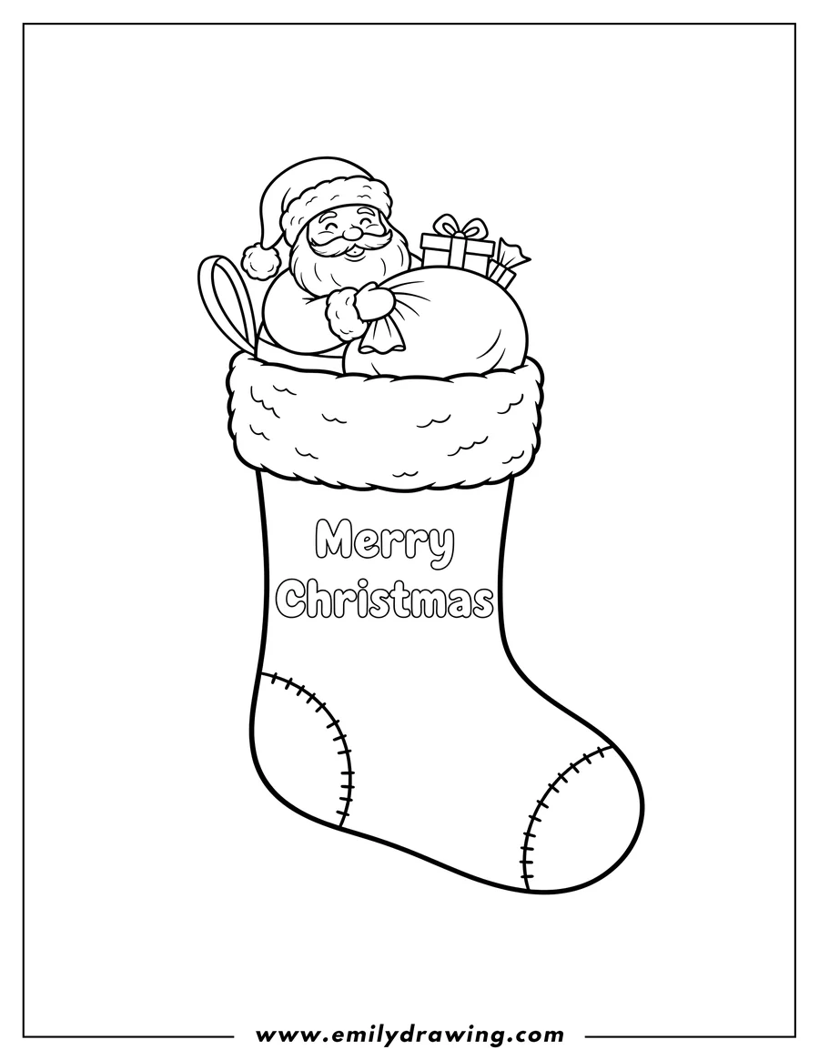 High quality printable santa Claus for coloring