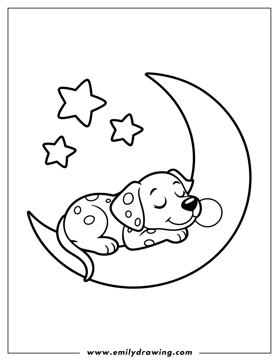 Free printable coloring sheet of puppy