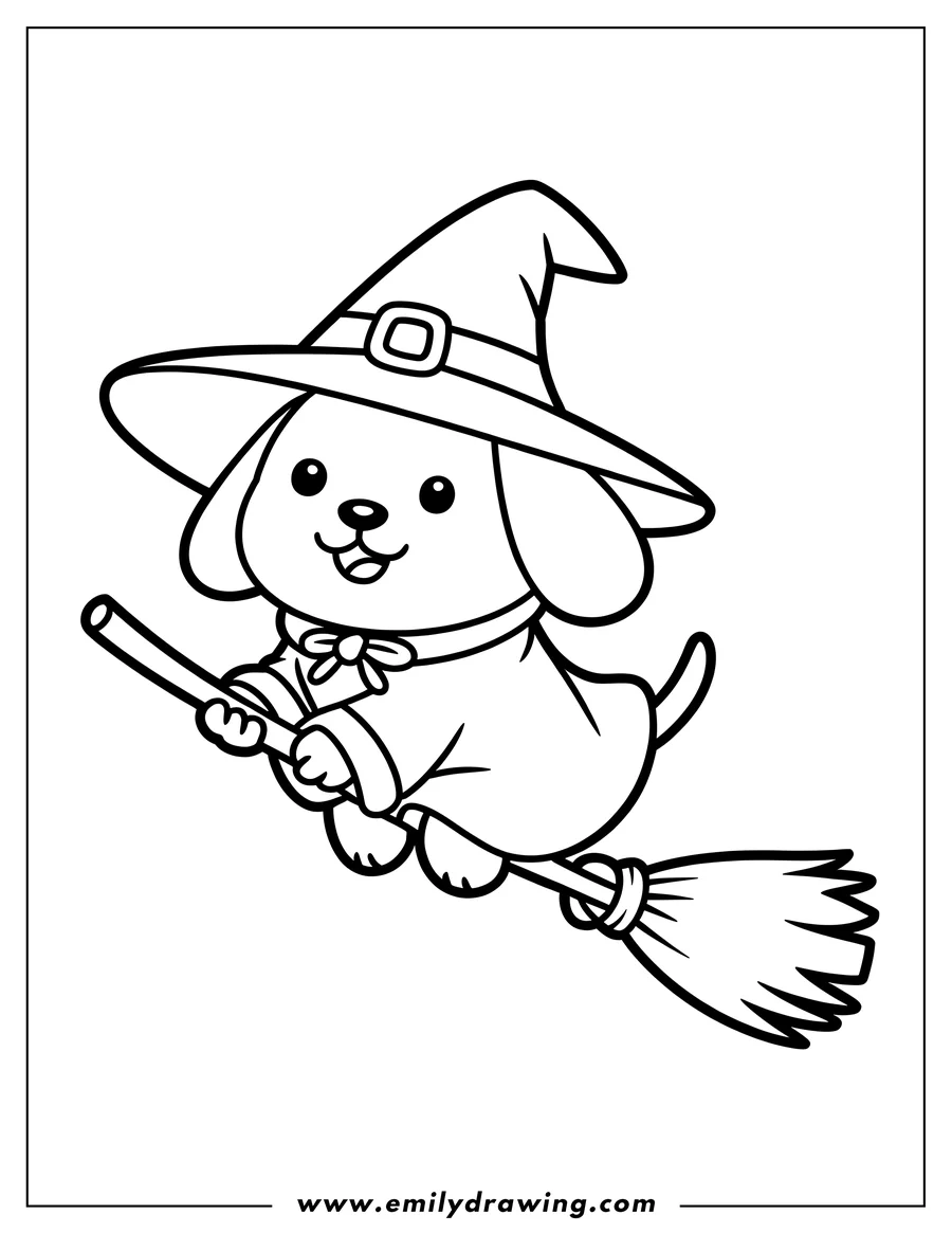 Free printable coloring sheet of puppy
