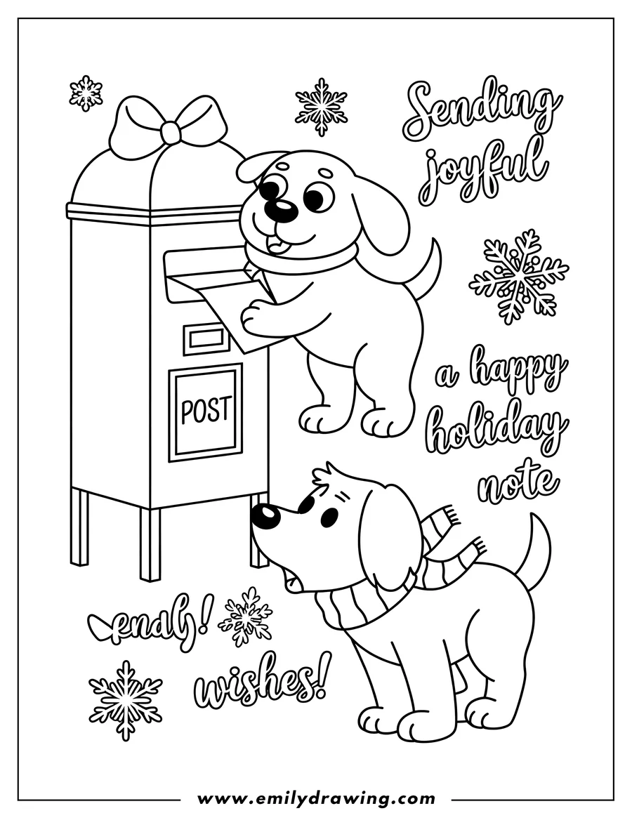 Downloadable coloring page of puppy